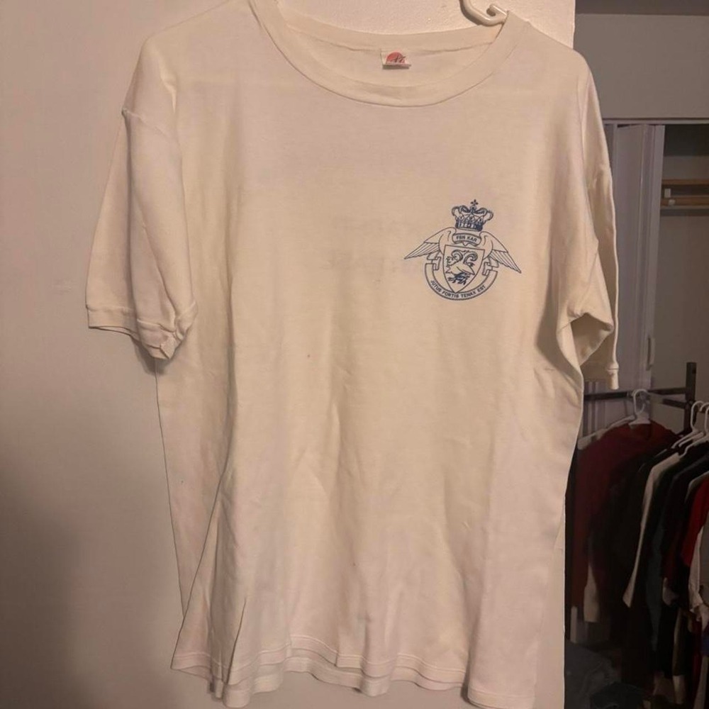 80's White Royal Danish Air Force Karup Air Base t-shirt, size L